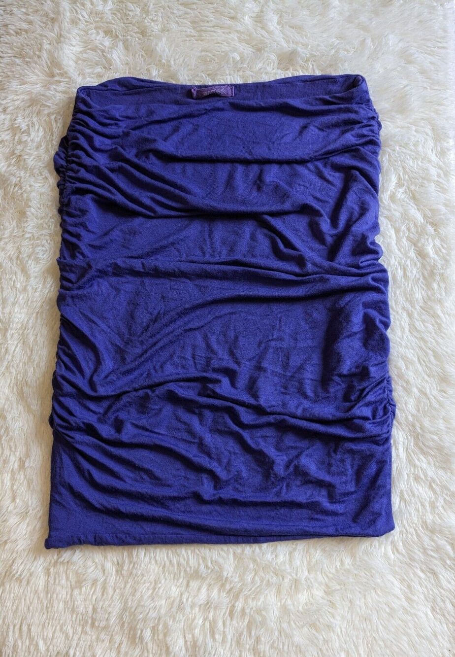 LAmade Purple Ruched Side Tube Top Strapless Size S NWOT